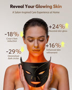 Red Light Therapy for Face – Cordless LED Face Mask with 4 Light Modes (NIR 850nm, Red 630nm, Blue, Amber), 272 LEDs, 10-Min Timer, Rechargeable for Glowing Skin at Home