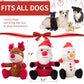 Christmas Dog Squeaky Toys 3-Pack Plush Chew Set
