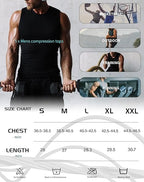 5 Pack Men's Athletic Compression Shirts Sleeveless Workout Tank Top Sports Base Layer Running Basketball