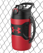Insulated Water Bottle with Handle & Fence Hook, Half Gallon Sports Water Jug, Leak-Resistant & BPA-Free for Baseball, Football & Gym