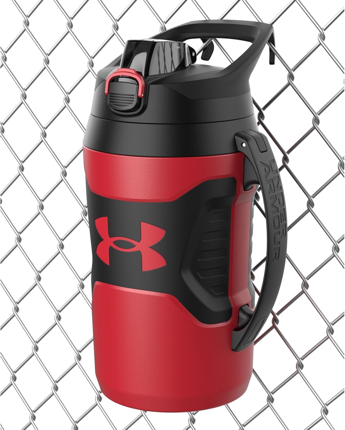 Insulated Water Bottle with Handle & Fence Hook, Half Gallon Sports Water Jug, Leak-Resistant & BPA-Free for Baseball, Football & Gym