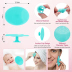 Silicone Face Scrubber, 2pcs Exfoliating Lip Brush, 1pcs Cleansing Brush,2pcs Face Mask Exfoliator Blackhead Skin Care Tool
