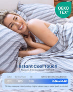 Ailemei Direct 【Upgraded Fabric Cooling Throw Blanket for Hot Sleepers, Lightweight Breathable Summer Bed Blankets, Q-Max >0.5 Jade Fiber,Keep Body Cool Hot Flashes Night Sweats,50"x70"