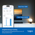 Tapo Smart Wi-Fi Power Strip, Matter, P316M, Energy Monitoring | Surge Protection, 6 Individually Controlled Outlets & 3 USB Ports, Works with Alexa, Google Assistant, Siri & Bixby