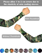 Mudder 9 Pairs Unisex UV Arm Sleeves sun Protection Cooling Ice Silk Arm Cover Sleeves Camouflage Black