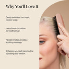 Scalp Renewal Brush - Exfoliating & Scalp Massager for Hair Growth, Gentle Head Massage Brush to Remove Buildup, Boost Circulation & Relaxing Head Scrubber for Washing Hair
