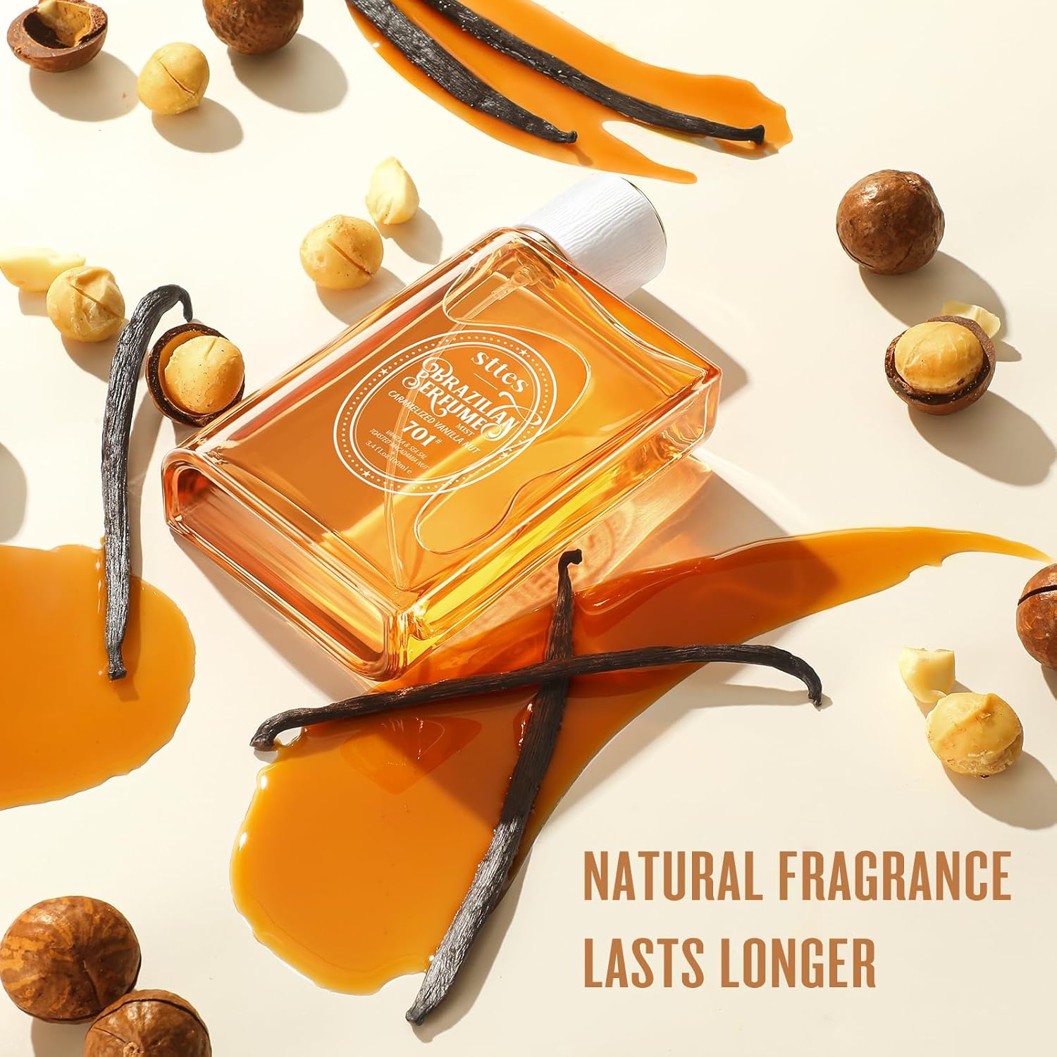 Perfume 701# (Caramel Vanilla Macadamia Nut) - Eau de Perfume 100ml (3.4fl oz) Amber Gourmet Tune (Caramel Vanilla + Roasted Macadamia Nuts)