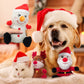 Christmas Dog Squeaky Toys 3-Pack Plush Chew Set