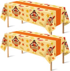 Summer Party Decorations - Summer Decorations for Home - 2 Pack Disposable Plastic Tablecloth | Floral Tablecloth for Mothers Day Wildflower Butterfly Birthday Garden Party Decorations