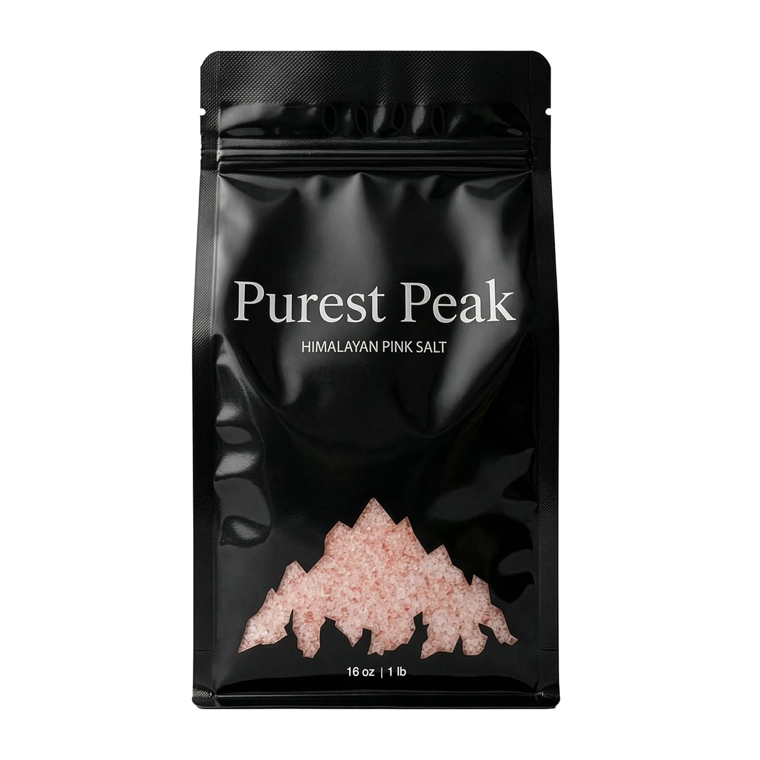 Purest Peak Fine Grain Himalayan Pink Salt – Pure Gourmet Food Grade Chef Salt, Fine Grain Sea Salt, Natural Rock Salt, Kosher, Vegan, and Gluten Free