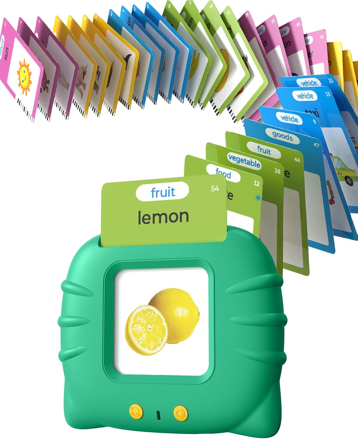 Airbition, Talking Flash Cards for Toddler 1 2 3 4 Year Olds, Language Learning Toys, Pocket Speech Therapy Toys, Montessori Tools with 31 Themes, Children's Sensory Device