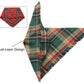 2PCS Christmas Dog Bandanas – Red and Green Plaid with Tassels