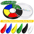 6 Color Face Paint Wheel for Football – Waterproof Face Body Paint Cream, Portable Design with Red White Blue Yellow Green Black, Hypoallergenic Non-Toxic for Soccer Fans Game Day Tailgate