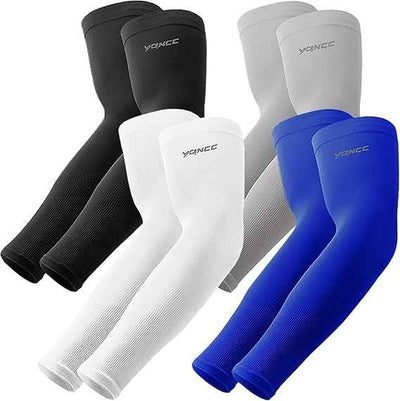 YQXCC Arm Sleeves, Cooling UV Sun Protection Sports Compression Sleeves for Men Women, Golf Basketball Arm Sleeves