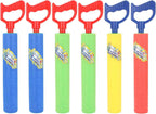 Fun-Here Water Guns Shooter 6 Pack, Super Foam Soakers Blaster Squirt Guns, Pool Noodles Toy with Plastic Handle Summer Swimming Beach Garden Fighting Game,Outdoor Toys for Kids Boys Girls Adults