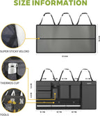 SugarFox Backseat Hanging Trunk Organizer for SUVs, Cars, Trucks & MPVs | Multi-Pocket Storage with Anti-Slip Straps | Space-Saving Auto Accessory | Gift for Drivers | 37.8" x 18.1"