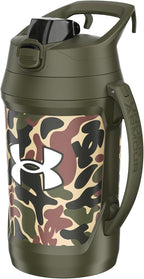 Insulated Water Bottle with Handle & Fence Hook, Half Gallon Sports Water Jug, Leak-Resistant & BPA-Free for Baseball, Football & Gym