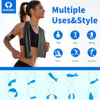 Sukeen Cooling Towels for Neck and Face, 4 Pack Cooling Towels for hot Weather (40"x12"), Cooling Rags for Yoga, Sport, Running, Workout,Gym, Camping, Fitness, Workout & More