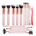Real Perfection Makeup Brush Set 16 Pcs with 1 Eyebrow Razor Premium Synthetic Foundation Powder Concealers Eyeshadow Blush Makeup Brushes Make up Brushes Kit