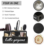 Hair Tool Organizer, Hair Dryer Holder with Drawer, Bathroom Countertop Organizer for Bathroom Accessories, Blow Dryer Organizer for Hair Styling Tools, Vanity Organizer for Bathroom, Vanity, Kitchen