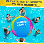 Bambilo Water Skipping Ball | 2-Pack Bounce Balls | Water Bouncing Beach Balls & Grip Ball | Pool Toys for Kids Age 5-8-12 | Great Summer Water Toy for Beach Swimming Pool River Lake