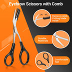 TsMADDTs Tweezers for Women Facial Hair, 8 in 1 Eyebrow Kit with Tweezers, Eyebrow Trimmer Scissors, Razor, Brush with Travel Bag, Hair Plucking Daily Beauty Tools