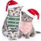 Christmas Dog Bandana Set – 2 Pack Red & Green Plaid Pet Scarf