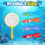 Diving Pool Toys, Bath Toys Set for Kids Shower Ages 3-12, Beach Essentials Water Toy Pool Games Summer Swim Water Dive Sinking Mermaid Toys