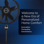 Lasko Oscillating Cyclone Pedestal Fan with Remote Control - Cooling Standing Fan for Bedroom, Living Room, and Home Office - Adjustable Height - 3 Quiet Speeds - 1843 - 18" Blade Diameter - Black
