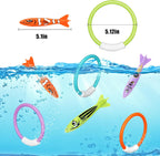 Korlon Tec Underwater Pool Toys for Kids Ages 4-8 8-12, Summer Training Swim Pool Diving Toys Set for Fun Water Games