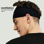 Pilamor Sports Headbands for Men (5 Pack),Moisture Wicking Workout Headband, Sweatband Headbands for Running,Cycling,Football,Yoga,Hairband for Women and Men