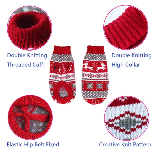 Vehomy Cat & Dog Christmas Sweater – Cozy Winter Knit