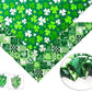 2PCS Christmas Dog Bandanas – Red and Green Plaid with Tassels