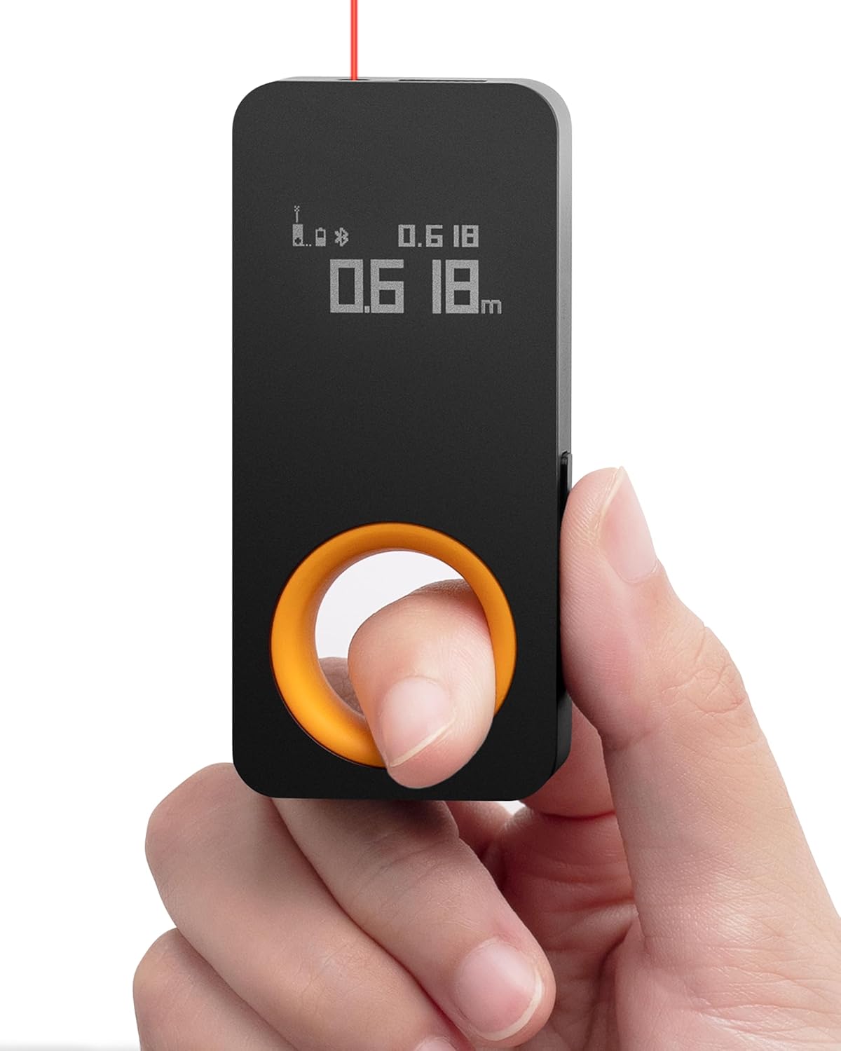 HOTO Pocket-Size Laser Measuring Tool, EDC Gadget Birthday Gift for Men Dad | Keychain-ready Carry Design, 98Ft Laser Tape Measure ±2mm Accuracy, USB-C Rechargeable, OLED Display, Ft/M/in Unit Conversion
