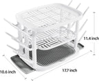 Baby Bottle Drying Rack,3-Tier Large Capacity Countertop Organizer with 360° Ventilation, Removable Drip Tray, Non-Slip Base – Easy to Clean Bottle Holder for Baby Accessories