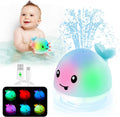 ANGGIKO Baby Bath Toys, Pool Water Table Toy for Babies, Toddler Bath Toys for Kids Ages 1-3, Light Up Whale Bath Toy Sprinkler 1 Year Old Boy Girl Gift Summer Bathtub Fountain Baby Toy 6-12-18 Months