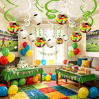 30CT Soccer Hanging Swirl for Soccer Party Supplies Theme Birthday Party Decorations