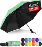 Windproof Travel Umbrella - Automatic Umbrellas for Rain, Compact Folding Umbrella with UV Protection, Lightweight Portable Design for Backpack/Walking/Car, Sun & Storm Ready