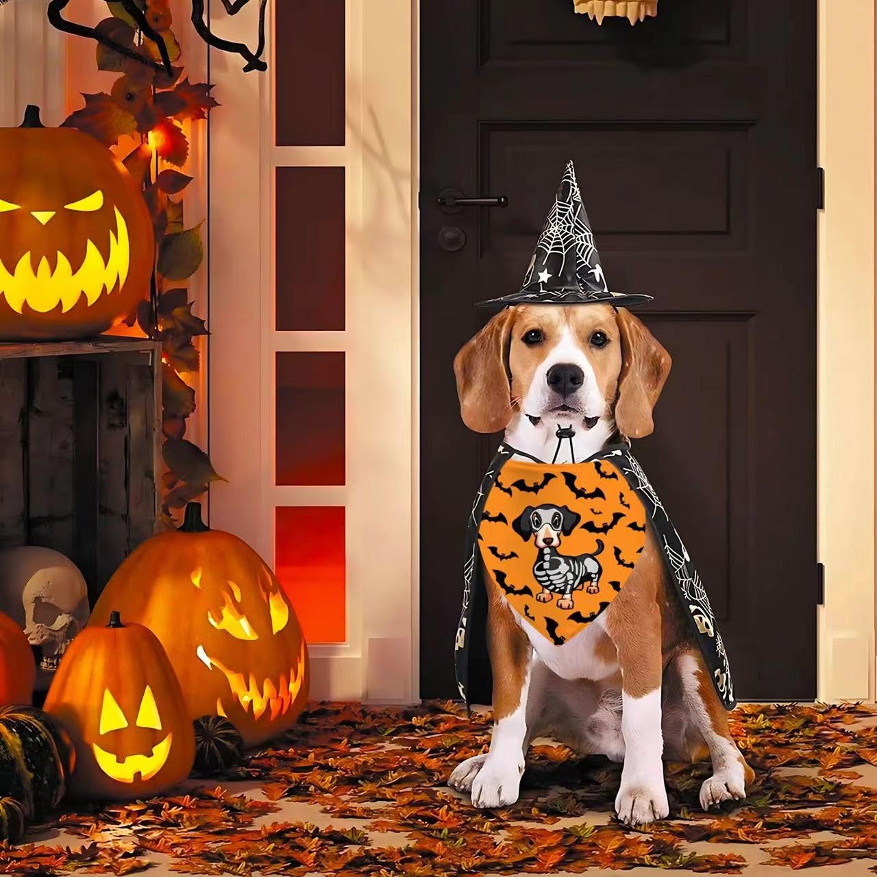 Christmas Dog Bandana Set – 2 Pack Red & Green Plaid Pet Scarf