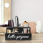 Hair Tool Organizer, Hair Dryer Holder with Drawer, Bathroom Countertop Organizer for Bathroom Accessories, Blow Dryer Organizer for Hair Styling Tools, Vanity Organizer for Bathroom, Vanity, Kitchen