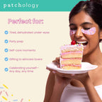 Eye Want Cake Hydrating & Smoothing Eye Patches – Under Eye Masks for Puffy Eyes, Dark Circles, and Fine Lines – Birthday Cake Inspired Self-Care Essentials, 5-Pack