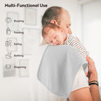 Bearmoss 10 Pack Muslin Burp Cloths, Soft Absorbent Baby Burping Cloths for Unisex Boys and Girls, Newborn Essentials Large Extra Washcloths, 20x10 inches