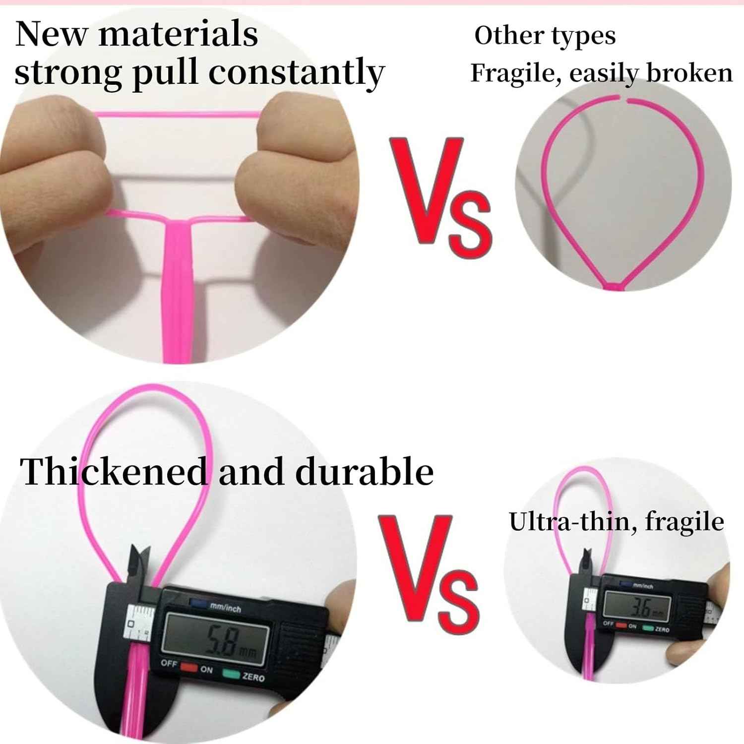 Aigee 6pcs Topsy Tail and Hair Loop Styling Tool Set - Ponytail Makers, French Braid Loops in Large and Small, Hair Pull Through Tools (Pink, Blue, Purple) for Women and Girls
