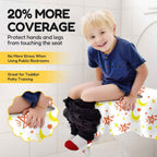 20 Pack Toilet Seat Covers for Kids, Toilet Seat Covers Disposable -Extra Large, Waterproof, Individually Wrapped, Portable Travel Pack for Toddlers Potty Training, Public Restroom, Airplane, Trip