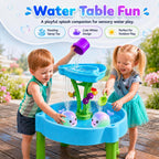 ANGGIKO Baby Bath Toys, Pool Water Table Toy for Babies, Toddler Bath Toys for Kids Ages 1-3, Light Up Whale Bath Toy Sprinkler 1 Year Old Boy Girl Gift Summer Bathtub Fountain Baby Toy 6-12-18 Months