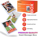 3"X 4" Card Sleeves Hard Plastic, Arjiekwei Baseball Cards Protectors Plastic, Premium Card Sleeve Holder for Trading Sports Baseball Football Game Cards (100 Rigid Sleeves)