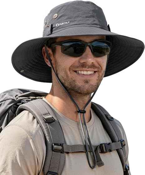 Sun Hats for Men Fishing Hat UPF Protection Wide Brim Bucket Hat | Breathable, Quick-Dry, Water Rapellent, Soft Sweatband, Foldable, Outdoor, Hiking, Beach, Safari, Travel, Summer Hats