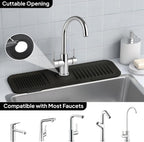 Silicone Faucet Mat for Kitchen Sink Splash Guard and Draining Mat