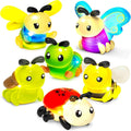 Tub Works® Bugs™ Light Up Bath Toys, 6 Pack | Water-Activated Light Up Toys Flash & Change Color | Easy-Grip Baby Girl & Toddler Bath Toys | Sensory Bathtub Toys with Bath Lights