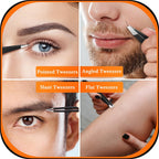 TsMADDTs Tweezers for Women Facial Hair, 8 in 1 Eyebrow Kit with Tweezers, Eyebrow Trimmer Scissors, Razor, Brush with Travel Bag, Hair Plucking Daily Beauty Tools